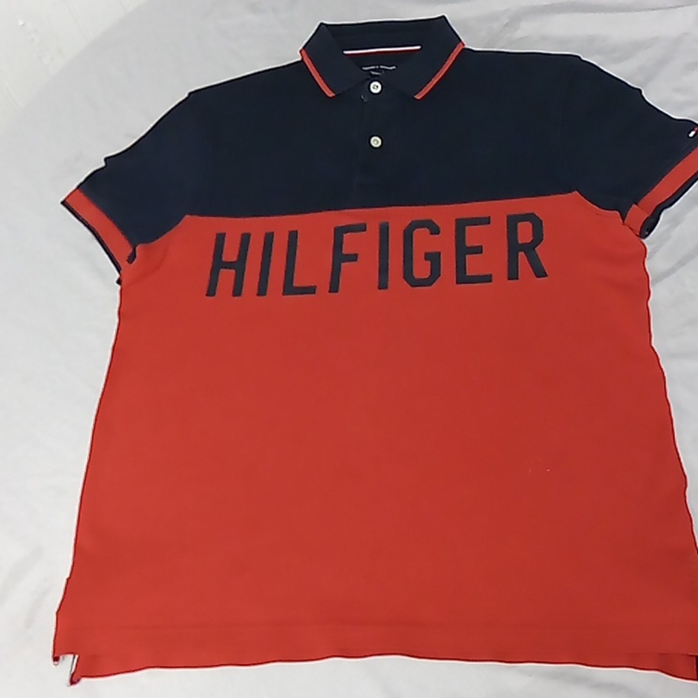 Tommy Hilfiger Short sleeve Polo.. Small..Red & Blue